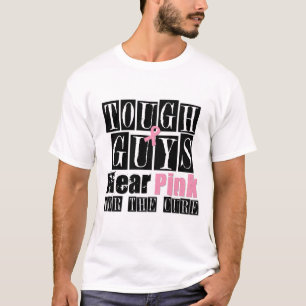 Camiseta Los chicos duros del cáncer de pecho llevan rosa