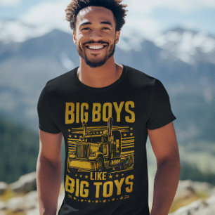 Camiseta Los chicos grandes adoran sus poderosos camiones