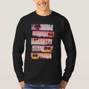 Camiseta Los chicos malos son los paneles apilados de carac