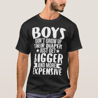 Camiseta Los chicos no crecen sus pañales solo se hacen más