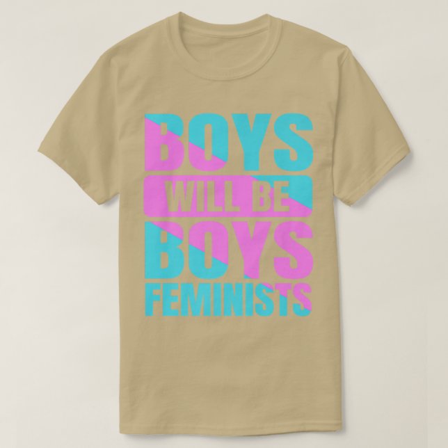 Camiseta Los chicos serán feministas feministas Derechos hu (Diseño del anverso)