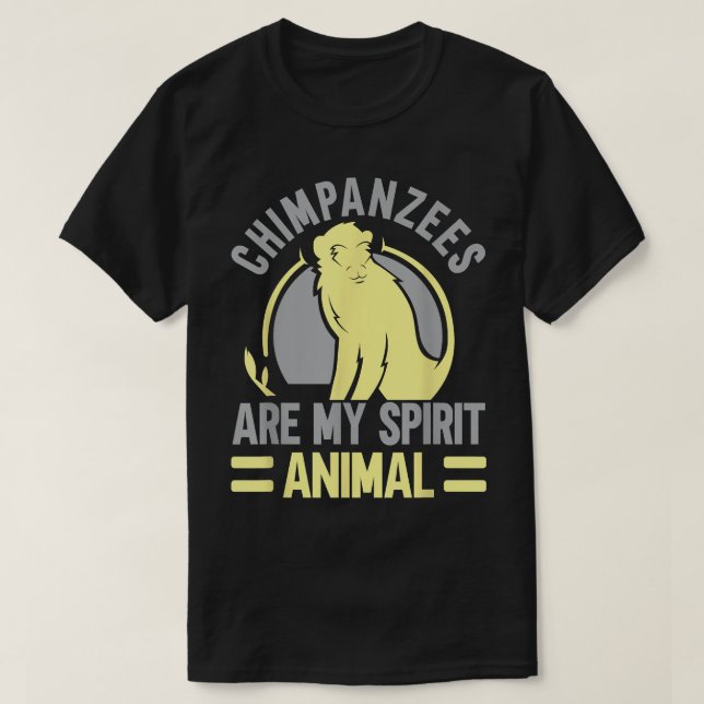 Camiseta Los Chimpancés Son Mi Espíritu Animal Chimp Monkey (Diseño del anverso)
