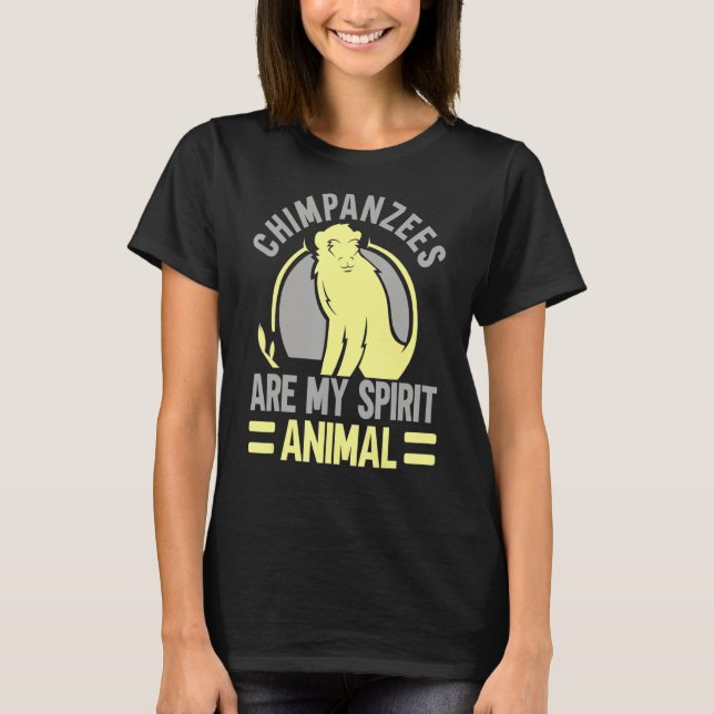 Camiseta Los Chimpancés Son Mi Espíritu Animal Chimp Monkey (Anverso)