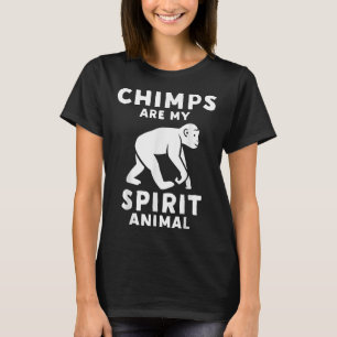 Camiseta Los Chimpancés Son Mi Espíritu Animal Gracioso Chi
