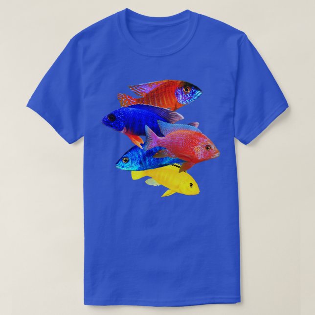 Camiseta Los Cichlids Africanos Peacock Cichlid Breeners Ke (Diseño del anverso)
