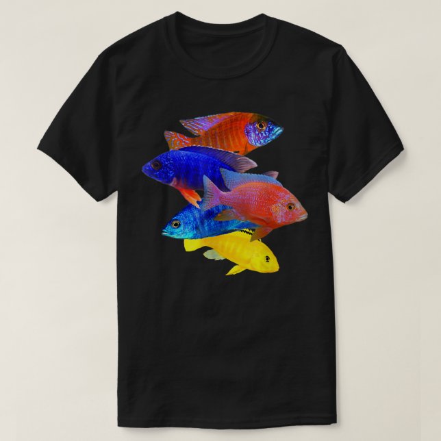 Camiseta Los Cichlids Africanos Peacock Cichlid Breeners Ke (Diseño del anverso)