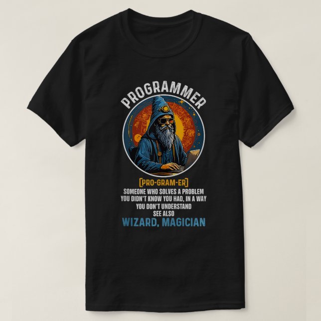 Camiseta Los Científicos Informáticos De Definición De Prog (Diseño del anverso)