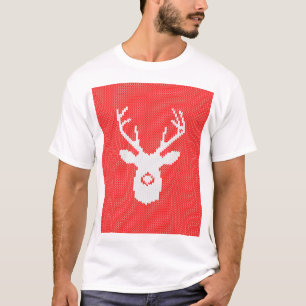 Camiseta Los ciervos siluetean en punto del estilo del