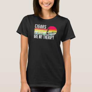 Camiseta Los Cigarros Son Mi Terapia Fumador De Cigar Vinta