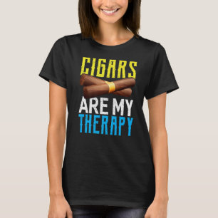 Camiseta Los cigarros son mi terapia Graciosa Cigar Premium