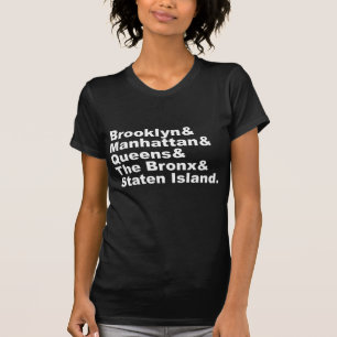 Camiseta Los Cinco Distritos de Nueva York Ciudad