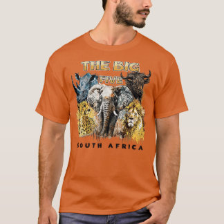 Camiseta Los cinco grandes animales sudafricanos de Sudáfri
