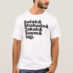 Camiseta Los cinco pilares del Islam  Fe de la oración mus