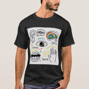 Camiseta Los cinco sentidos