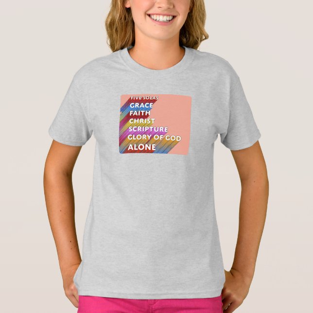 Camiseta Los cinco solas (Anverso)