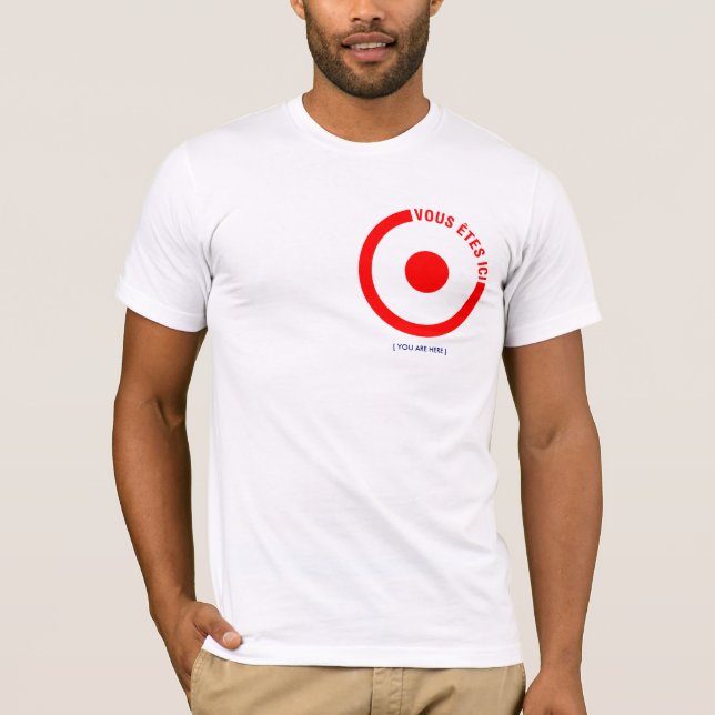Camiseta Los círculos concéntricos rojos de VOUS ETES ICI (Anverso)