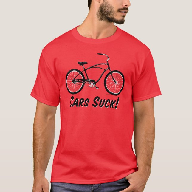 Camiseta ¡Los coches chupan! (crucero) (Anverso)