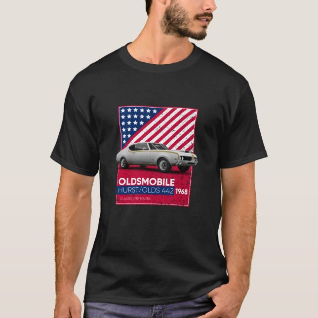 Camiseta Los coches clásicos lastiman a los viejos 442 1968 (Anverso)