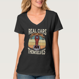 Camiseta Los coches reales no cambian solos Coche manual de