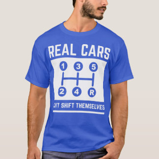 Camiseta Los coches reales no cambian solos familia vintage