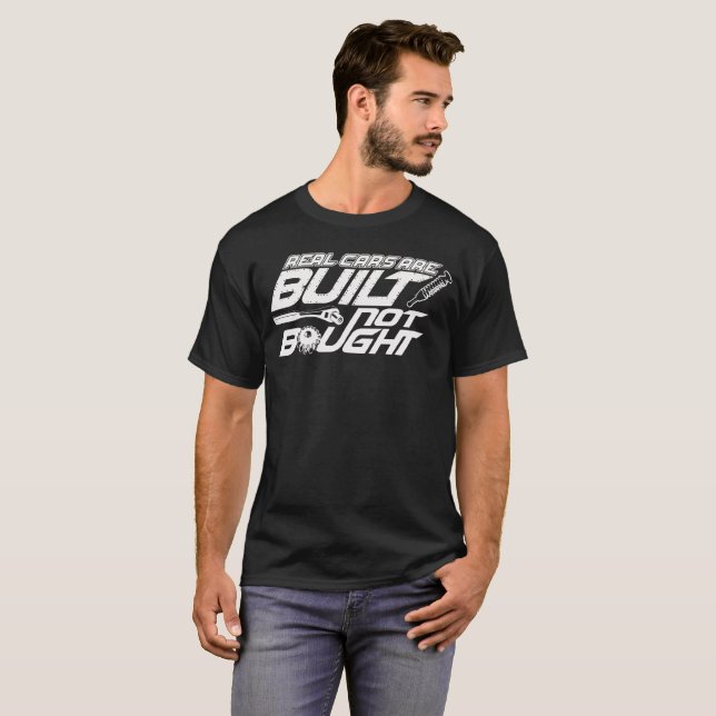 Camiseta Los coches reales se construyen no comprados (Anverso completo)