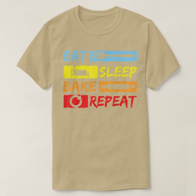 Camiseta Los cocineros que preparan comida para dormir Bake (Diseño del anverso)