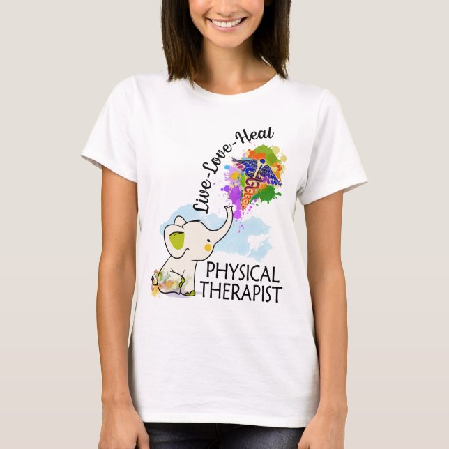 Camiseta los colores del elefante fisioterapeuta para la sa (Anverso)