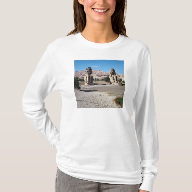 Camiseta Los colosos de Memnon, estatuas de Amenhotep (Anverso)