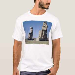 Camiseta Los colosos de Memnon, estatuas de Amenhotep