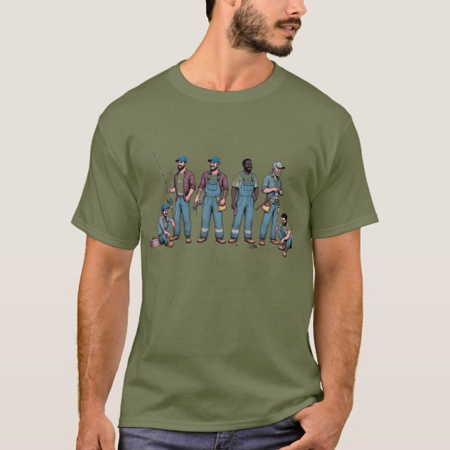 Camiseta Los comerciantes se van de la pesca (Anverso)