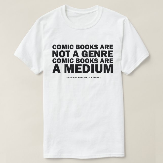 Camiseta los cómics no son un género (Diseño del anverso)