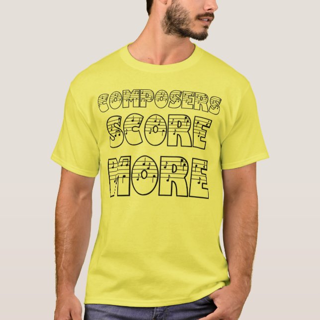 Camiseta Los compositores anotan más (Anverso)