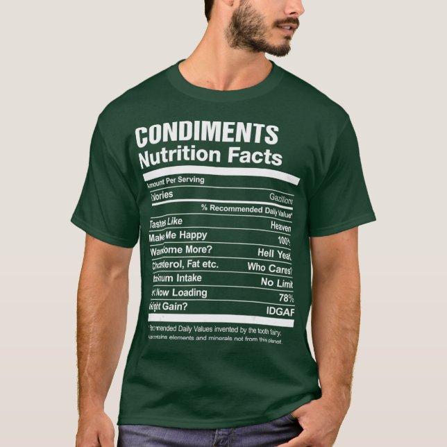 Camiseta Los condicionamientos y los hechos de nutrición so (Anverso)