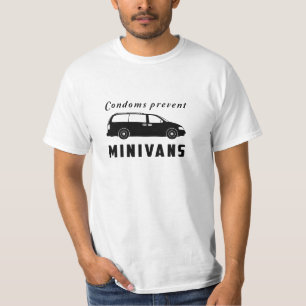 Camiseta Los condones previenen los minivanes
