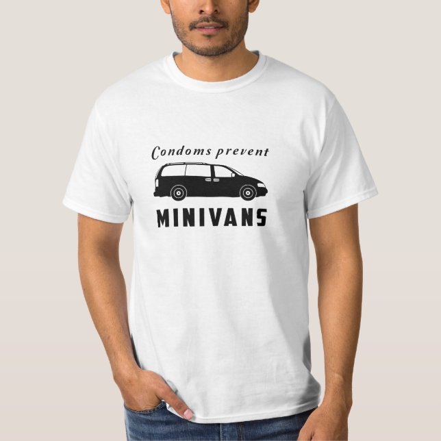 Camiseta Los condones previenen los minivanes (Anverso)