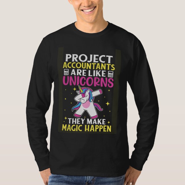 Camiseta Los Contadores De Proyectos Son Como Unicornios (Anverso)