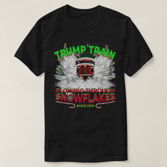 Camiseta Los copos de nieve de estos Navidades Don Tren 202 (Diseño del anverso)