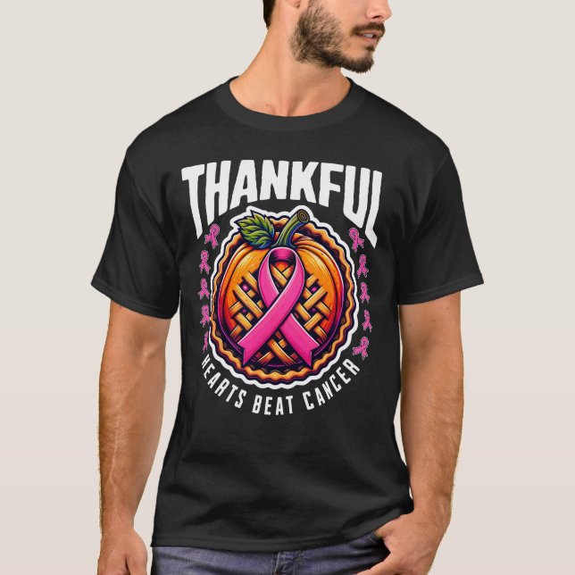 Camiseta Los corazones agradecidos golpean al cáncer (Anverso)
