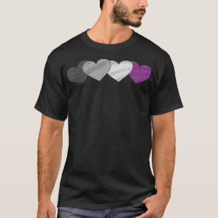 Camiseta Los corazones de asexualidad de hielo LGBTQ dan as