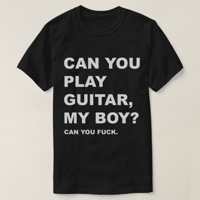 Camiseta Los Coreadores - _Puedes Tocar Guitarra, Mi Chico_ (Diseño del anverso)