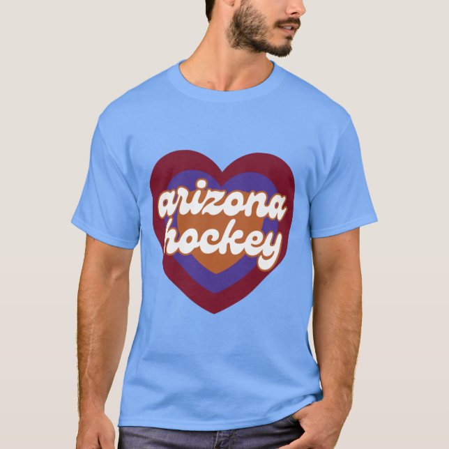 Camiseta Los coyotes de Arizona inspiran corazón de hockey (Anverso)