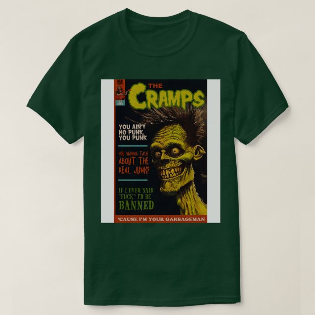 Camiseta Los Cramps Soy Tu Garbageman (Diseño del anverso)