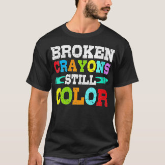 Camiseta Los Crayones Rompidos Para Las Mujeres Siguen Colo