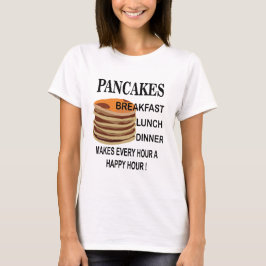 Camiseta Los Crepes Hacen Que Cada Hora Un Panqueque Feliz