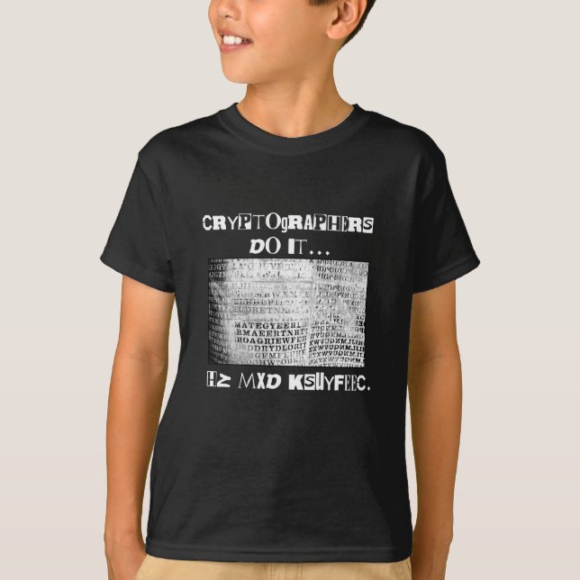 Camiseta Los criptógrafos lo hacen... HZ MXD KSUYFEEC (Anverso)
