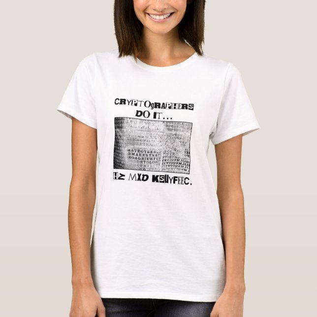 Camiseta Los criptógrafos lo hacen... HZ MXD KSUYFEEC (Anverso)
