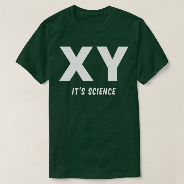 Camiseta Los cromosomas masculinos XY de la ciencia y los h (Diseño del anverso)