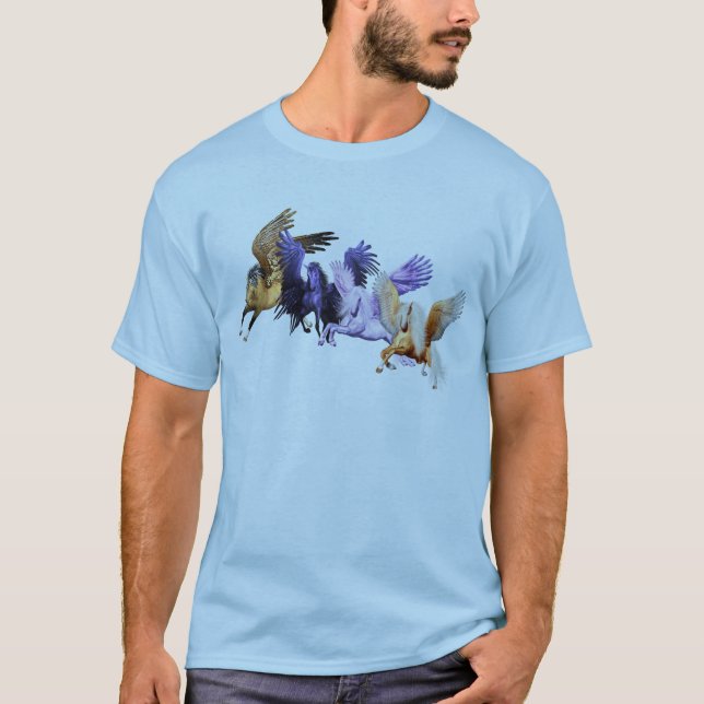 Camiseta Los cuatro caballos voladores Pegasus Stallions (Anverso)