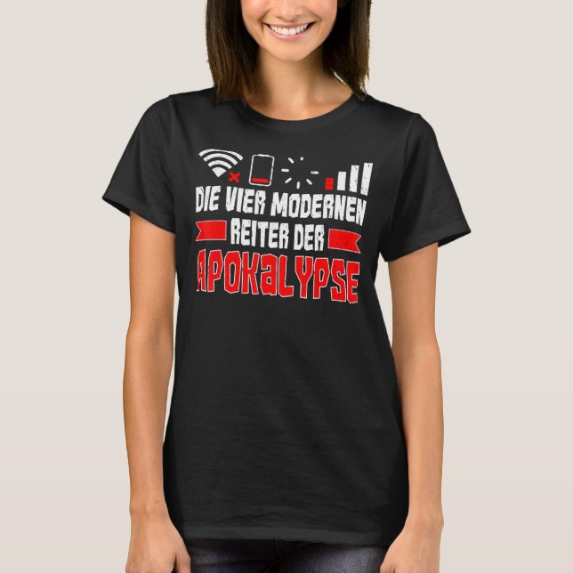 Camiseta Los cuatro conductores modernos del apocalipsis (Anverso)