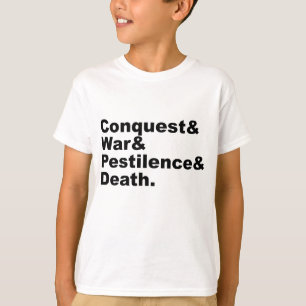 Camiseta Los Cuatro Jinetes - Conquista Guerra Pestilencia